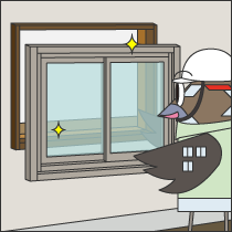 リフォーム用アルミ窓の設置（カバー工法）工事
