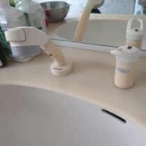 洗面台2水栓 施工前