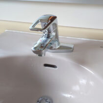 洗面台1水栓 施工完了